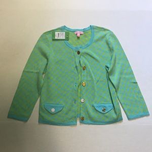 Lilly Pulitzer donnie cardigan jacquard turquoise